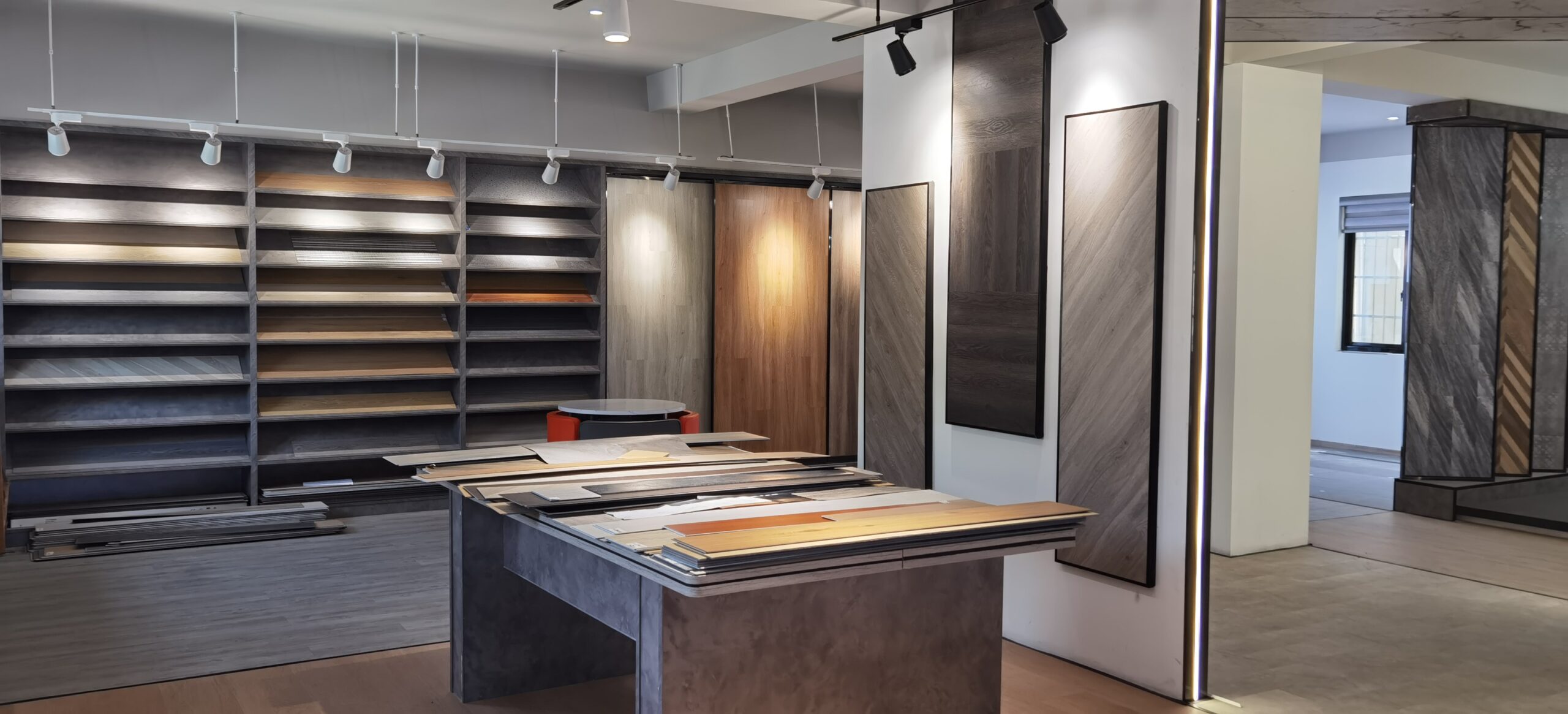 Factory flooring showroom for buyer sample review
